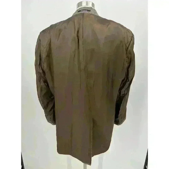Vintage Chaps Ralph Lauren Sport Coat Men's 44R Wool Brown Three Button Blazer - Picture 10 of 16